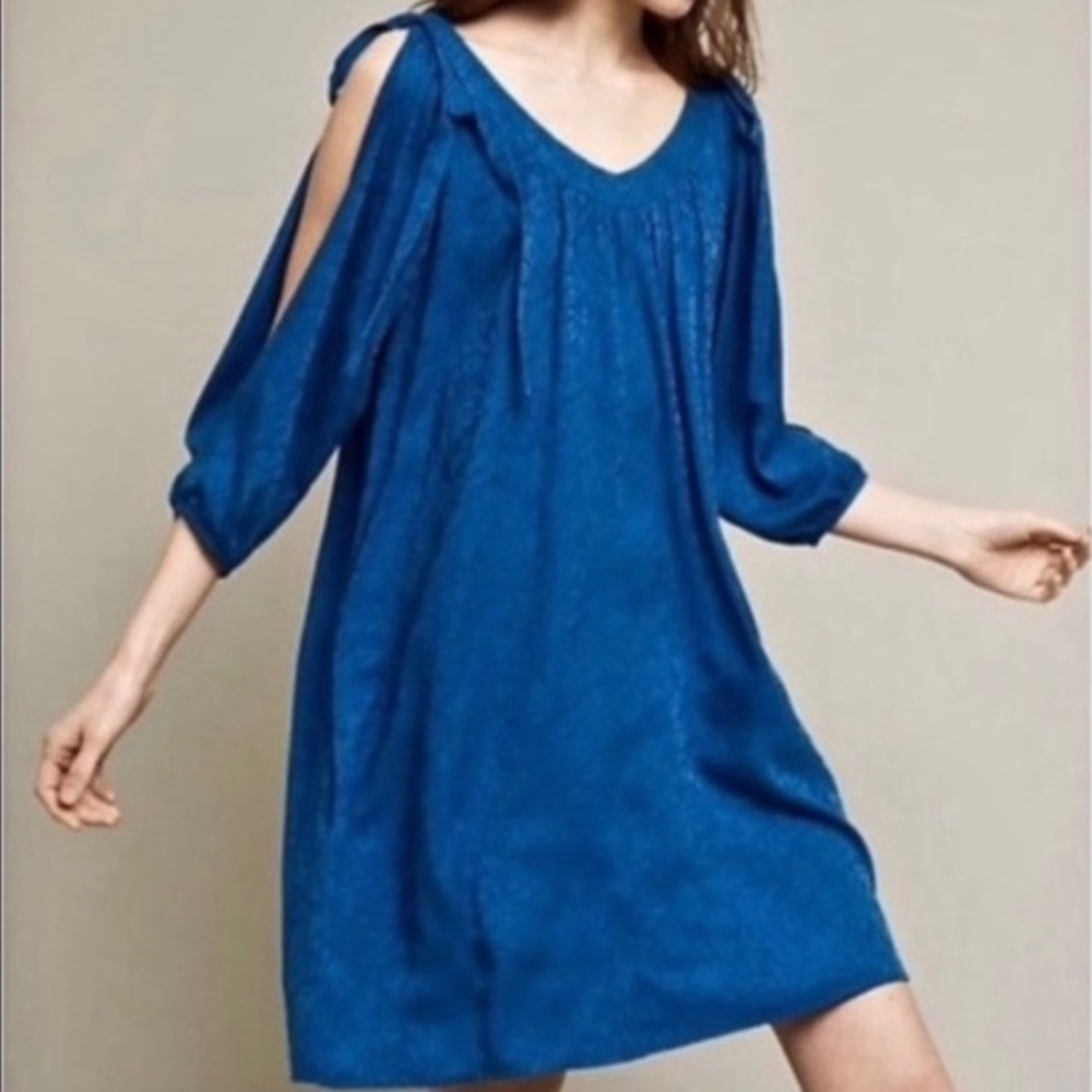 Anthro Holding Horses open shoulder dress Leyton - Picture 7 of 9